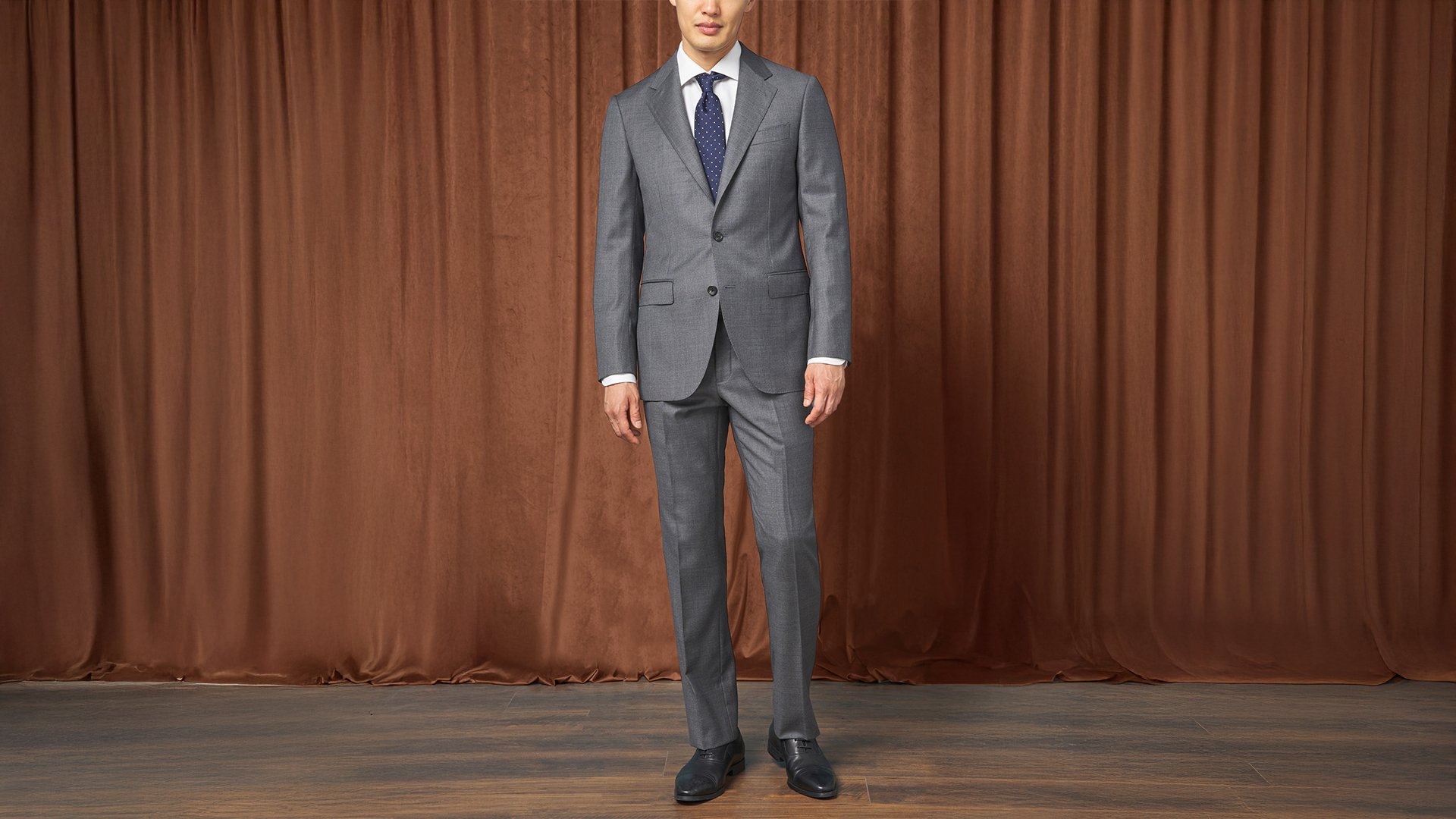 The Ellis Suit—lapel and shoulder detail