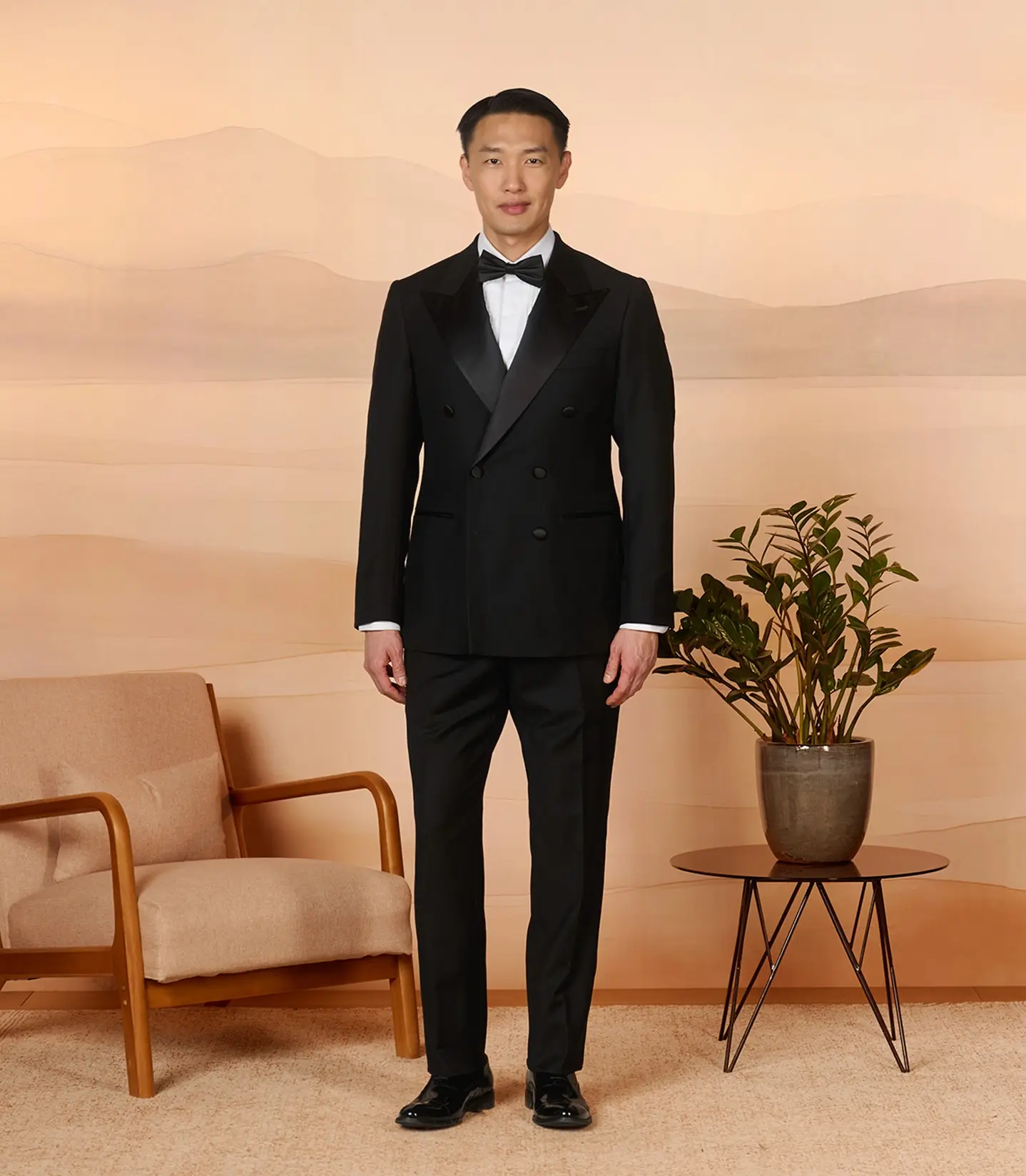 The Ellis Suit—lapel and shoulder detail